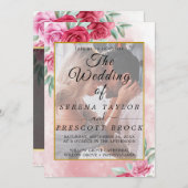 バラフローラエレガントベルム結婚式招待状 招待状 (正面/裏面)