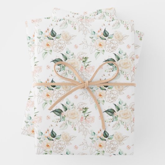 バラフローラガーデンパターン ラッピングペーパーシート (インサイチュ)