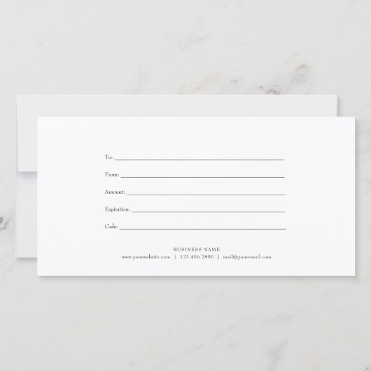 バラフローラガーランドスクリプトギフト証明書 (裏面)