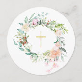 バラフローラガーランドバプテスマ《キリスト教》洗礼式や命名式プレート メニュー (裏面)