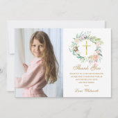 バラフローラガーランド最初の聖餐式の写真 サンキューカード (正面)