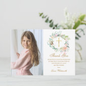 バラフローラガーランド最初の聖餐式の写真 サンキューカード (スタンド正面)