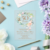 バラフローラガーランド結婚50周年記念 アクリル招待状 (インサイチュ (ウェディング))