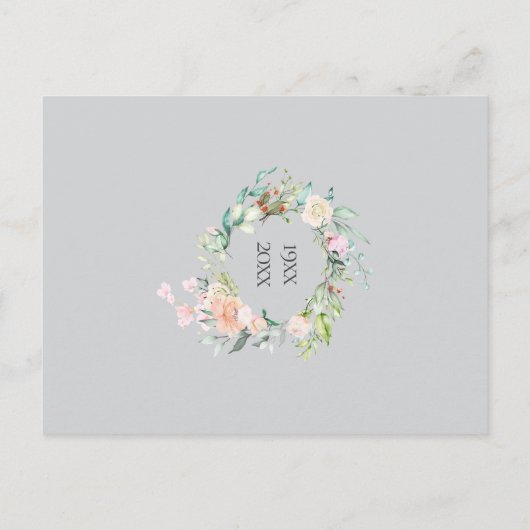 バラフローラガーランド結婚70周年記念 インビテーションポストカード (裏面)