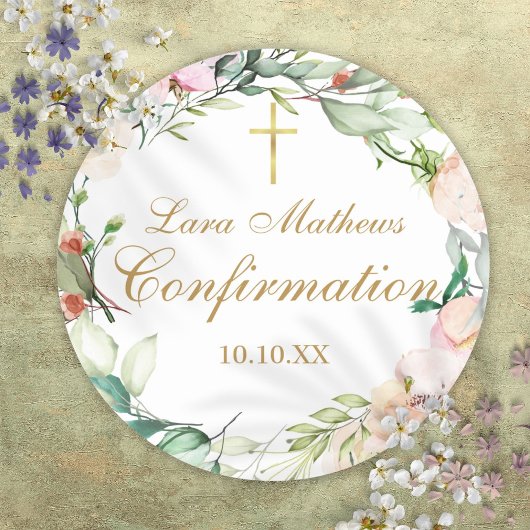 バラフローラガーランド金ゴールドスクリプトの確認 ラウンドシール