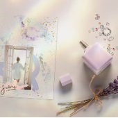 バラフローラグリッターシック紙テクスチ結婚ュームI 招待状