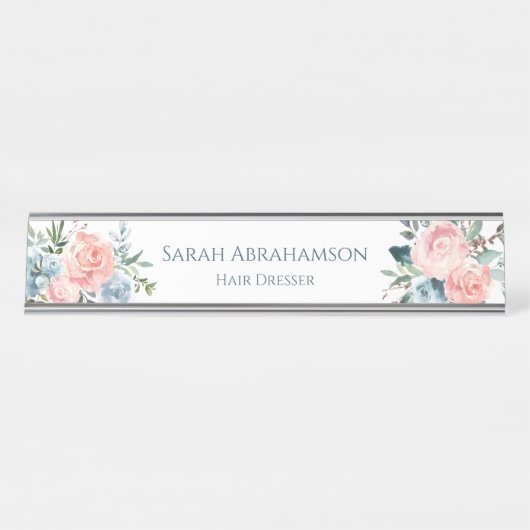 バラフローラデスクステーションの署名名プレート デスクネームプレート (正面)