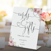 バラフローラハートスクリプトカードとギフト 台座サイン