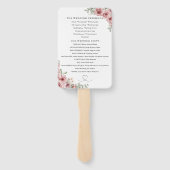 バラフローラハートスクリプト結婚式 プログラム ハンドファン (裏面)