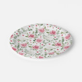 バラフローラハートブライダルシャワー ペーパープレート (アングル)