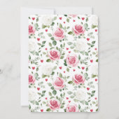 バラフローラハートブライダルシャワー 招待状 (裏面)