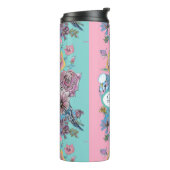 バラフローラバラブジーバード女性ピンクアクア  タンブラー (回転左)