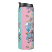 バラフローラバラブジーバード女性ピンクアクア  タンブラー (回転右)