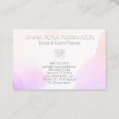 *~*バラフローラパステルラベンダー&ピンクウォーターカラー 名刺 (裏面)