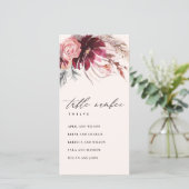 バラフローラパンパスグラスシーティンググラフテーブル番号 サンキューカード (スタンド正面)