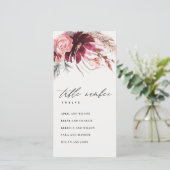 バラフローラパンパスグラスシーティンググラフテーブル番号 サンキューカード (スタンド正面)