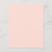 バラフローラピーチブライダルシャワー招待 (裏面)