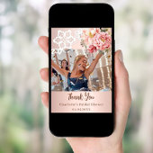 バラフローラブライダルシャワー写真サンキューカード 招待状