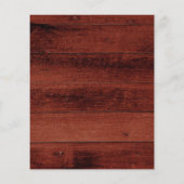 バラフローラブラウンウッドブライダルシャワー招待 (裏面)