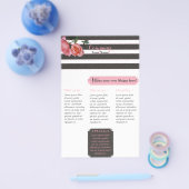 バラフローラブラック&ホワイトストライプズ – フライヤー (シングル)