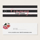 バラフローラブラック&ホワイトストライプズ – 価格ラベル (正面&裏面)