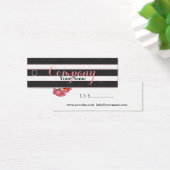 バラフローラブラック&ホワイトストライプズ – 価格ラベル (デスク)