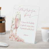 バラフローラブランチとバブリーMimosaバー徴候 台座サイン (インサイチュ)