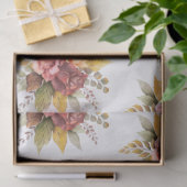 バラフローラブルゴーニュパターンアンティーク結婚式 薄葉紙 (ギフト)