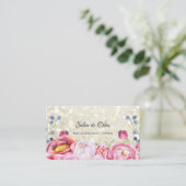 バラフローラホワイトグリッタースパークルヘアと美しい 名刺 (スタンド正面)