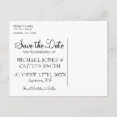 バラフローラボールウェディング日付はがきを保存 案内ポストカード (裏面)