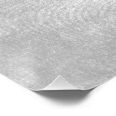 バラフローラメタリックピンク金ゴールドシルバーグレミニマルー ポスター (コーナー)