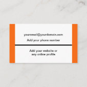 バラフローラモダンミニマルなフリーランサー・オレンジ 名刺 (裏面)