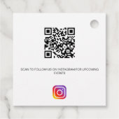 バラフローラモノグラムビジネスQRインスタグラムラベル フェイバータグ (裏面)