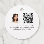 バラフローラモノグラム名事業QRフォトラベル フェイバータグ (裏面)