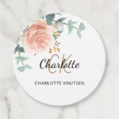 バラフローラモノグラム名事業QRフォトラベル フェイバータグ (正面)