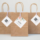 バラフローラユーカリプタモノグラムビジネスQRラベル フェイバータグ