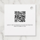 バラフローラユーカリプタモノグラムビジネスQRラベル フェイバータグ (裏面)