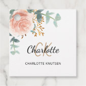 バラフローラユーカリプタモノグラムビジネスQRラベル フェイバータグ (正面)