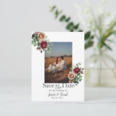 バラフローラユーカリ日付写真を保存 ポストカード (スタンド正面)