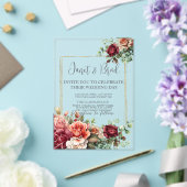 バラフローラユーカリ結婚プス アクリル招待状 (インサイチュ (ウェディング))