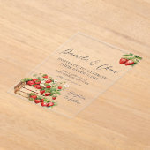 バラフローラユーカリ結婚プス アクリル招待状 (レイダウン)