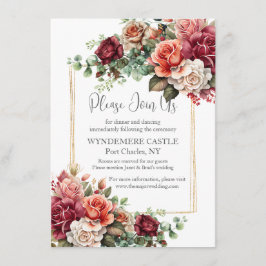 バラフローラユーカリ結婚プス エンクロージャーカード