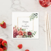 バラフローラユーカリ結婚プス スタンダードカクテルナプキン (インサイチュ)