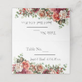 バラフローラユーカリ結婚プス プレイスカード (外部開封)