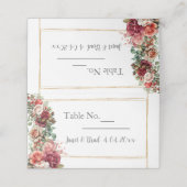 バラフローラユーカリ結婚プス プレイスカード (外部開封)