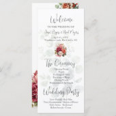 バラフローラユーカリ結婚式 プログラム (正面/裏面)