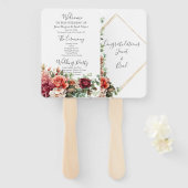 バラフローラユーカリ結婚式 プログラム ハンドファン (正面&裏面)