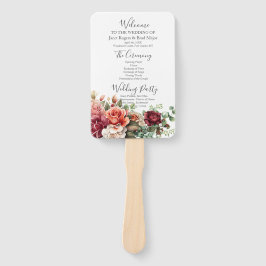 バラフローラユーカリ結婚式 プログラム ハンドファン