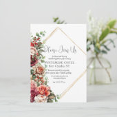 バラフローラユーカリQRコード結婚ズ エンクロージャーカード (スタンド正面)