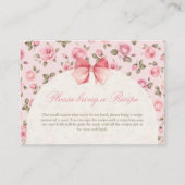 バラフローララブシャックフィアンスブライダルシャワーレシピ エンクロージャーカード (正面)